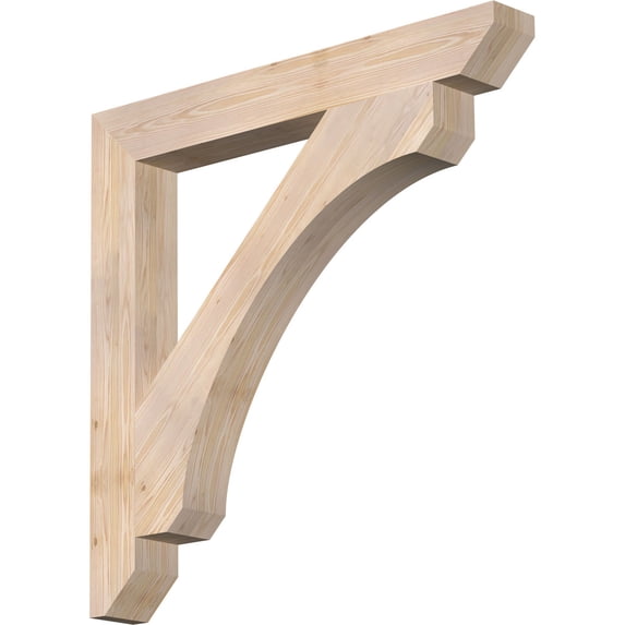 Ekena Millwork 5 1/2"W x 46"D x 46"H Legacy Slat Smooth Bracket, Douglas Fir