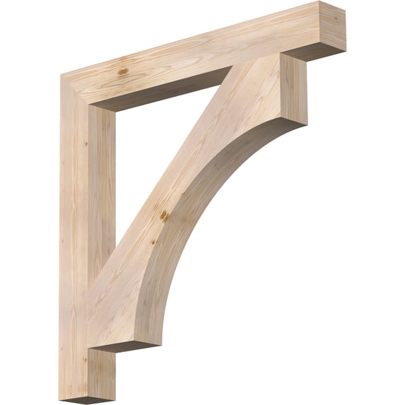 Ekena Millwork 5 1/2"W x 46"D x 46"H Westlake Block Smooth Bracket, Douglas Fir