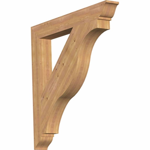 Ekena Millwork 5 1/2"W x 48"D x 48"H Funston Traditional Smooth Bracket, Western Red Cedar