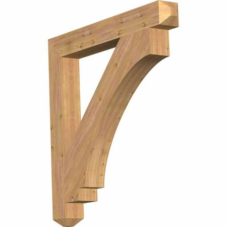 Ekena Millwork 5 1/2"W x 48"D x 48"H Imperial Craftsman Smooth Bracket, Western Red Cedar