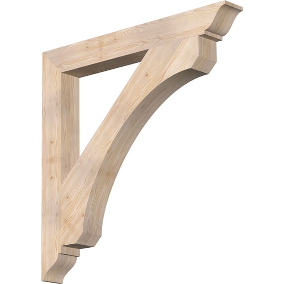 Ekena Millwork 5 1/2"W x 48"D x 48"H Legacy Traditional Smooth Bracket, Douglas Fir