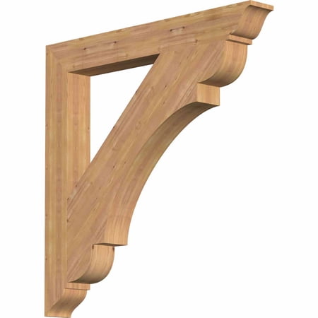 Ekena Millwork 5 1/2"W x 48"D x 48"H Olympic Traditional Smooth Bracket, Western Red Cedar