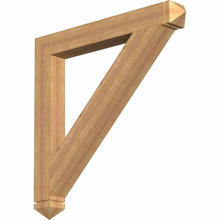 Ekena Millwork 5 1/2"W x 48"D x 48"H Traditional Arts & Crafts Smooth Bracket, Western Red Cedar