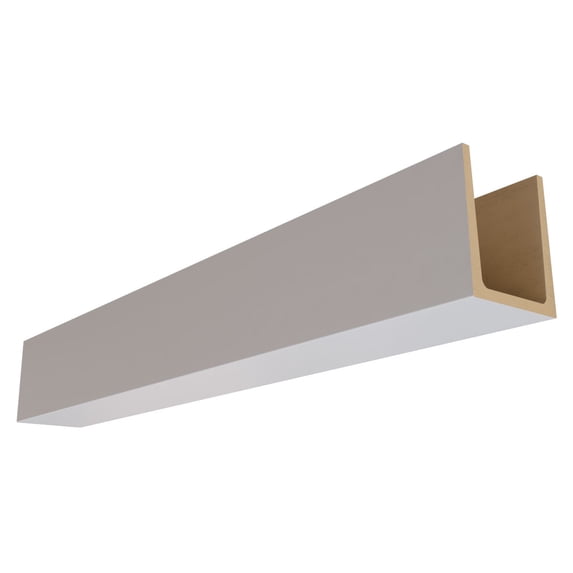 Ekena Millwork 5 1/2"W x 7 1/2"H x 96"L 3-Sided (U-Beam) Sanded Smooth HeritageTimber Faux Wood Ceiling Beam, Primed White