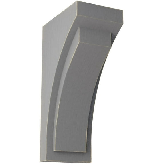 Ekena Millwork 5 1/2"W x 7 3/4"D x 14"H Jumbo Felix Wood Vintage Decor Corbel, Pebble Grey