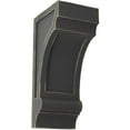thumbnail image 1 of Ekena Millwork 5 1/2"W x 7"D x 14"H Diane Recessed Wood Vintage Decor Corbel, Black, 1 of 6