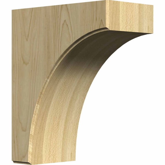 Ekena Millwork 5 1/4"W x 10"D x 12"H Clarksville Bracket, Maple (6-Pack)