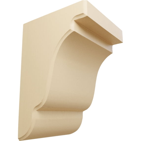 Ekena Millwork 5 1/4"W x 5"D x 7 1/2"H Bedford Bracket, Maple (4-Pack)