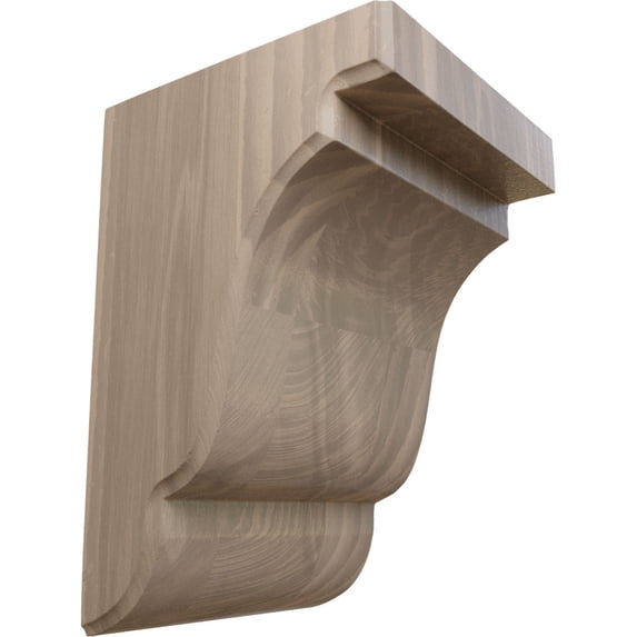 Ekena Millwork 5 1/4"W x 5"D x 7 1/2"H Bedford Bracket, Walnut (4-Pack)