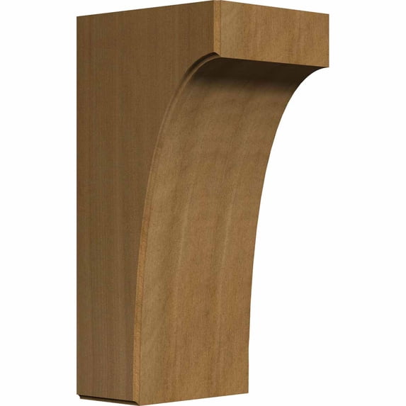 Ekena Millwork 5 1/4"W x 6"D x 12"H Clarksville Bracket, Mahogany (2-Pack)