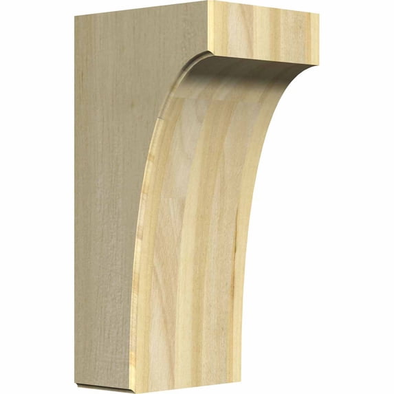 Ekena Millwork 5 1/4"W x 6"D x 12"H Clarksville Bracket, Rubberwood (6-Pack)