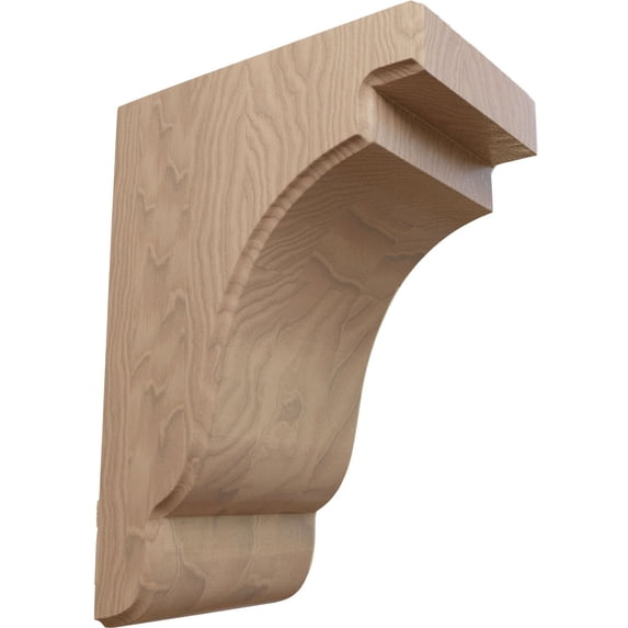 Ekena Millwork 5 1/4"W x 7 1/4"D x 9 1/2"H Bedford Bracket, Mahogany (2-Pack)