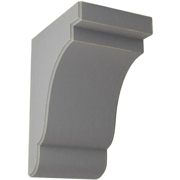 Ekena Millwork 5 1/4"W x 7 1/4"D x 9 1/2"H Bedford Wood Vintage Decor Bracket, Pebble Grey