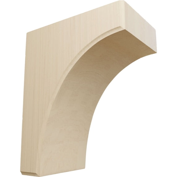 Ekena Millwork 5 1/4"W x 8"D x 10"H Clarksville Bracket, Rubberwood (4-Pack)