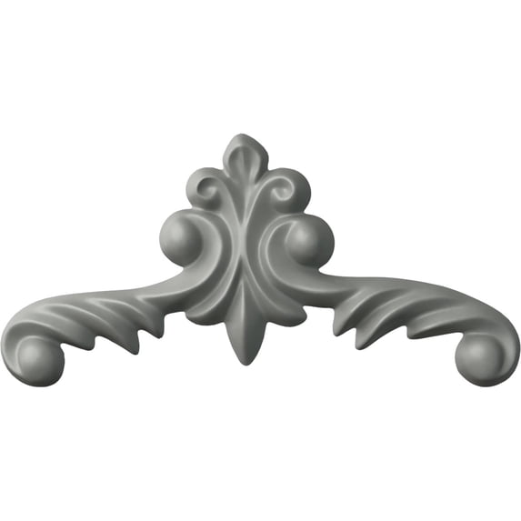 Ekena Millwork 5 1/8"W x 2 1/2"H x 3/8"P Washington Center with Scrolls Onlay