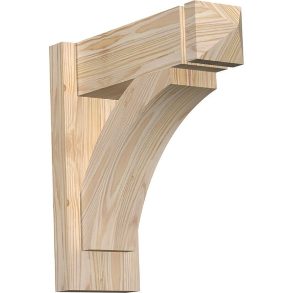 Ekena Millwork 5.50"W x 16"D x 16"H Thorton Smooth Arts and Crafts Outlooker, Douglas Fir