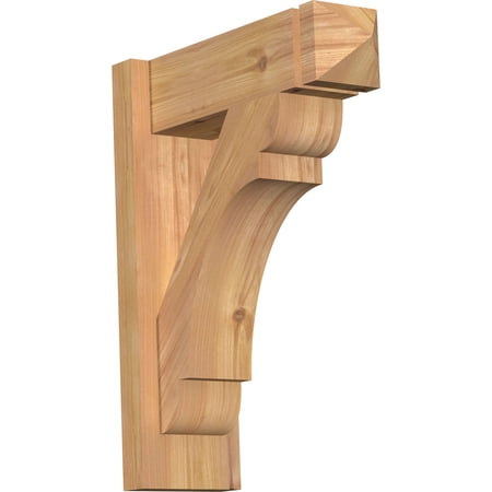 Ekena Millwork 5.50"W x 16"D x 20"H Olympic Smooth Arts and Crafts Outlooker, Western Red Cedar