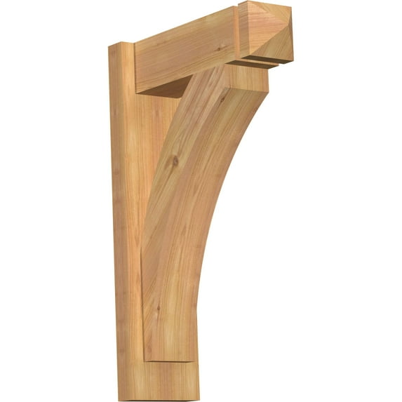 Ekena Millwork 5.50"W x 16"D x 24"H Thorton Smooth Arts and Crafts Outlooker, Western Red Cedar