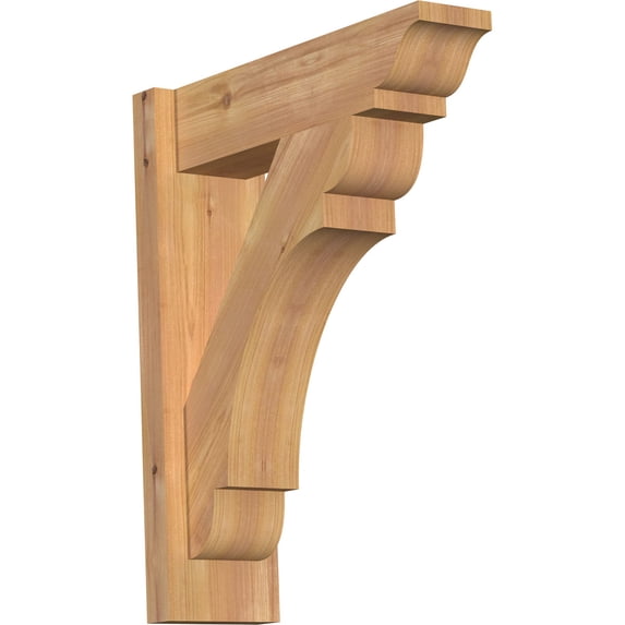 Ekena Millwork 5.50"W x 18"D x 22"H Olympic Smooth Traditional Outlooker, Western Red Cedar