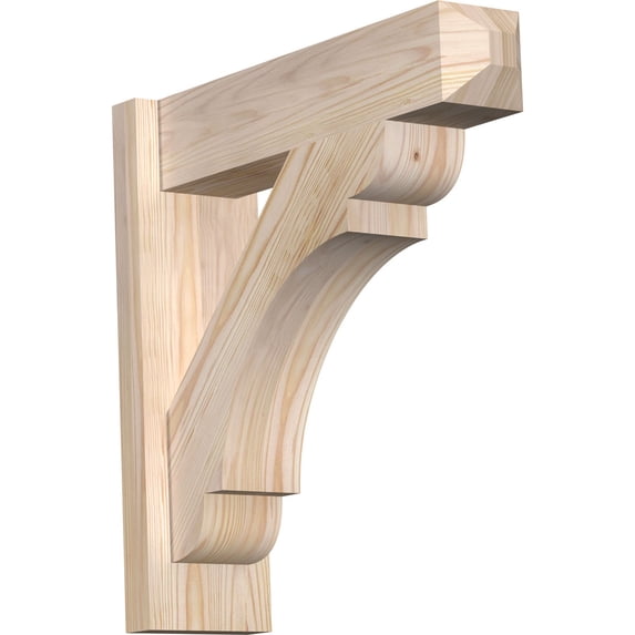 Ekena Millwork 5.50"W x 20"D x 20"H Olympic Smooth Craftsman Outlooker, Douglas Fir