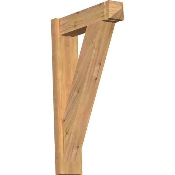 Ekena Millwork 5.50"W x 20"D x 32"H Traditional Smooth Arts and Crafts Outlooker, Western Red Cedar