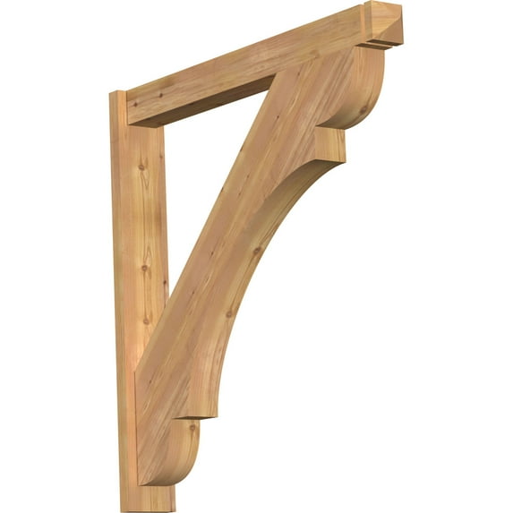 Ekena Millwork 5.50"W x 42"D x 42"H Olympic Smooth Arts and Crafts Outlooker, Western Red Cedar