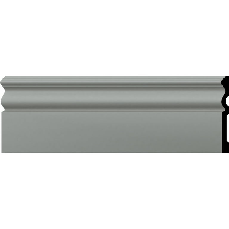 Ekena Millwork 2-7/8 in. x 4-3/8 in. x 94-1/2 in. Polyurethane Heaton Crown Moulding