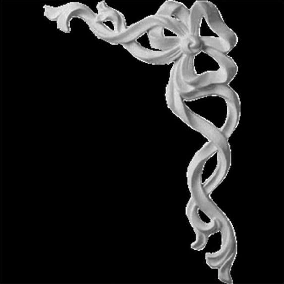 Ekena Millwork 5 7/8"W x 8 5/8"H x 3/4"P Versailles Small Ribbon with Bow Onlay, Right