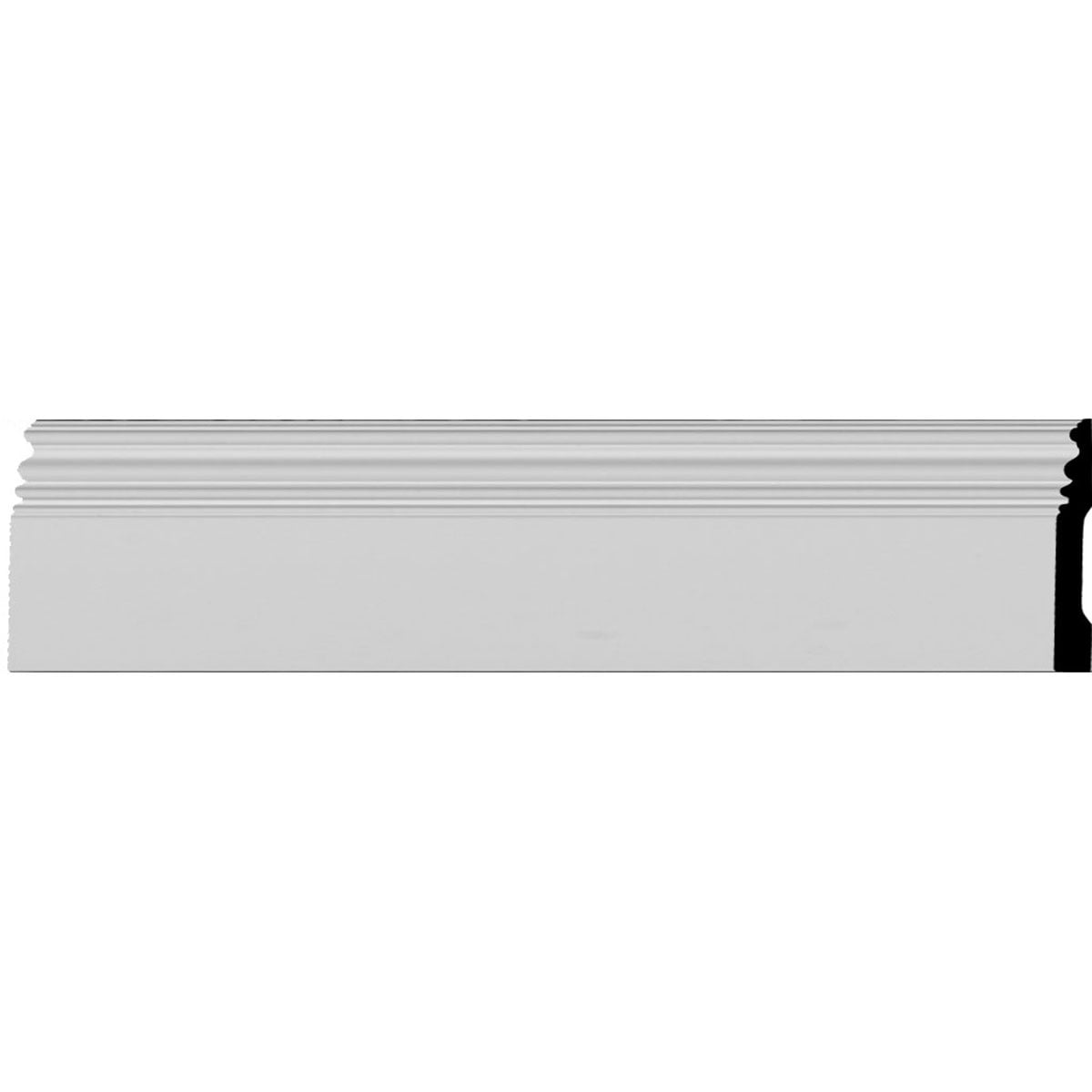 5"H Gray Polyurethane Classic Baseboard Moulding