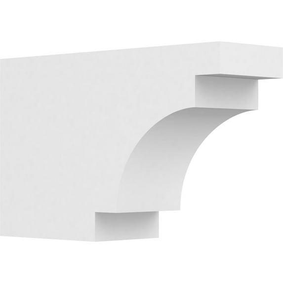 Ekena Millwork 5"W X 10"H X 16"L Standard Mediterranean Architectural Grade PVC Rafter Tail