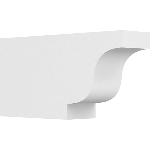 Ekena Millwork 5"W X 10"H X 20"L Standard Newport Architectural Grade PVC Rafter Tail
