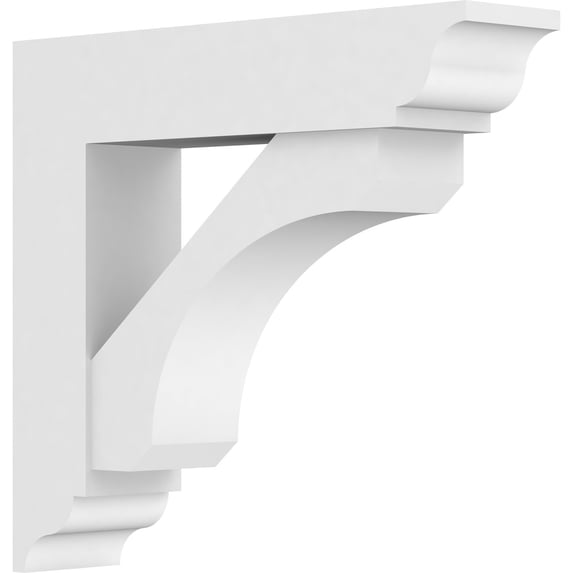 Ekena Millwork 5"W X 20"D X 20"H Standard Legacy Architectural Grade Pvc Bracket With Traditional Ends