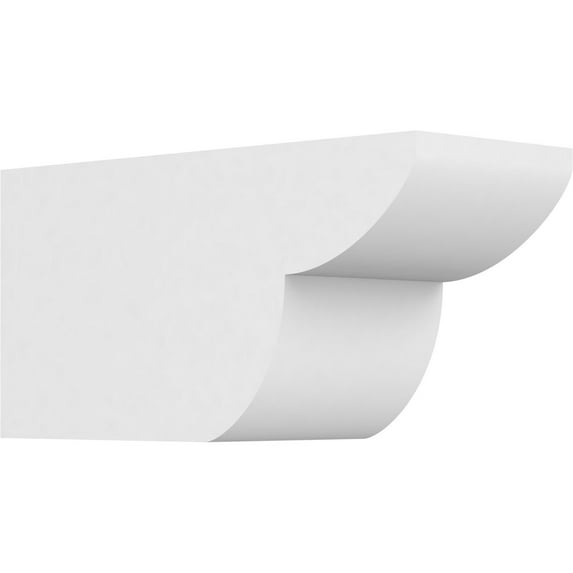 Ekena Millwork 5"W X 6"H X 12"L Standard Crestline Architectural Grade PVC Rafter Tail
