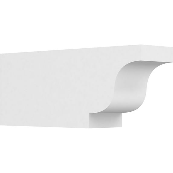 Ekena Millwork 5"W X 8"H X 20"L Standard Newport Architectural Grade PVC Rafter Tail