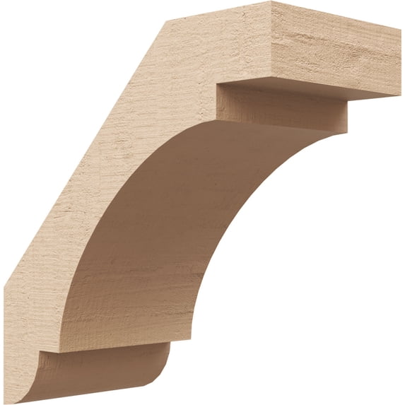 Ekena Millwork 5"W x 10"D x 10"H Aspen Rough Cedar Woodgrain TimberThane Knee Brace, Primed