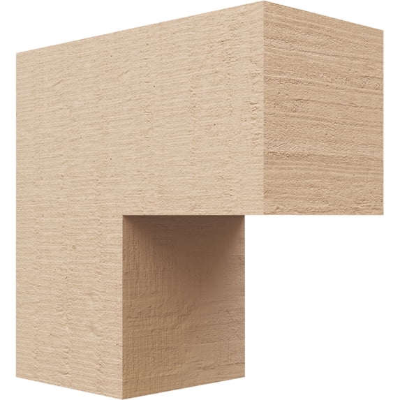 5"W x 10"D x 10"H Classic Chapel Hill Rough Cedar Woodgrain TimberThane Corbel, Primed Tan