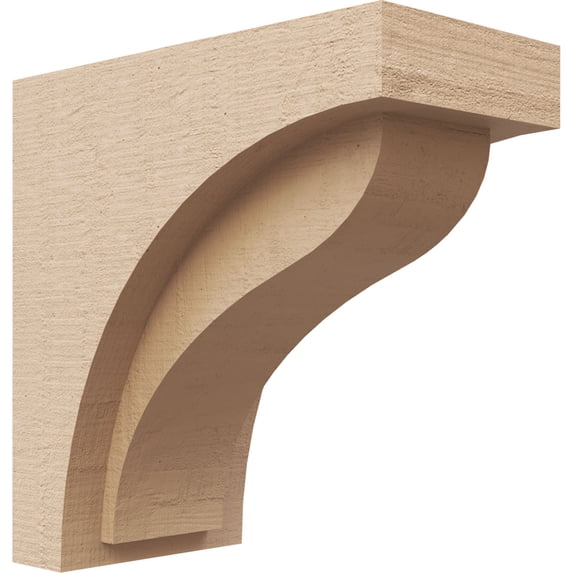 5"W x 10"D x 10"H Classic Helena Rough Cedar Woodgrain TimberThane Corbel, Primed Tan