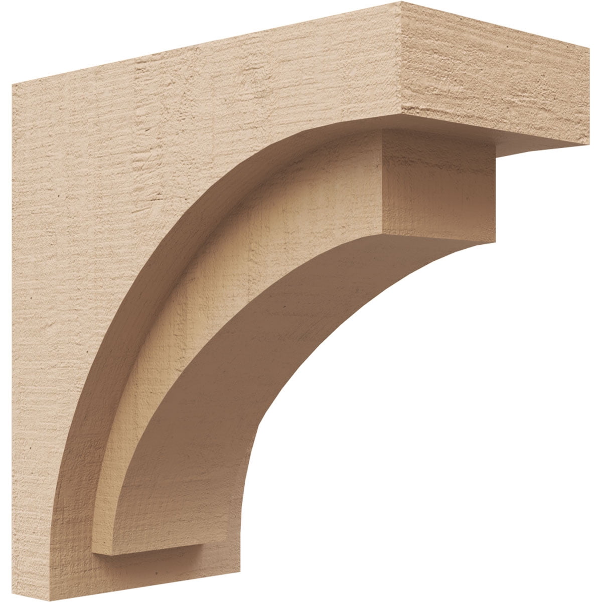 5"W x 10"D x 10"H Classic Rivera Rough Cedar Woodgrain TimberThane Corbel, Primed Tan