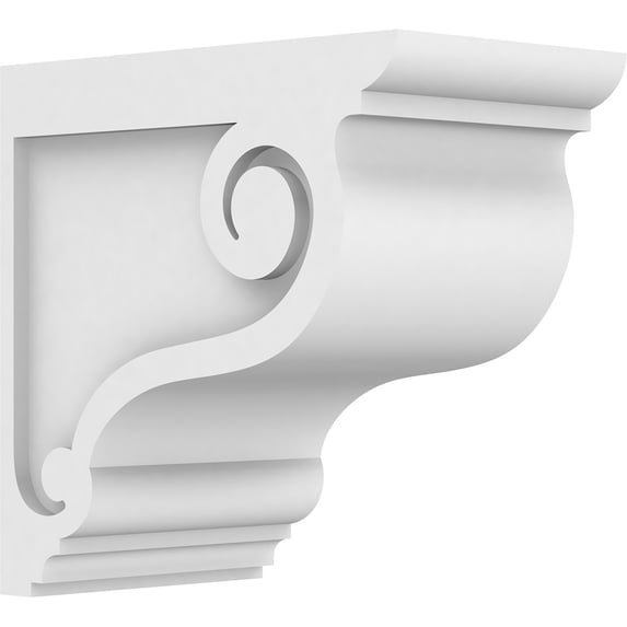 Ekena Millwork 5"W x 10"D x 10"H Standard Scroll Architectural Grade PVC Corbel