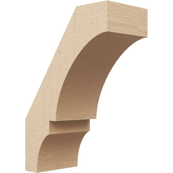 Ekena Millwork 5"W x 10"D x 14"H Balboa Rough Cedar Woodgrain TimberThane Knee Brace, Primed