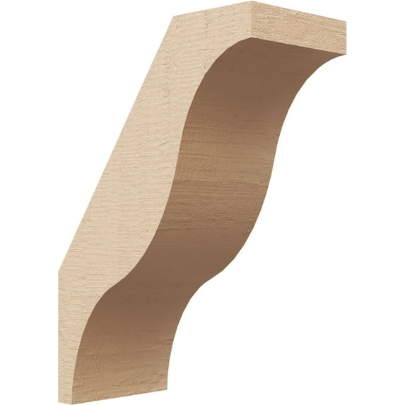 Ekena Millwork 5"W x 10"D x 14"H Funston Rough Cedar Woodgrain TimberThane Knee Brace, Primed