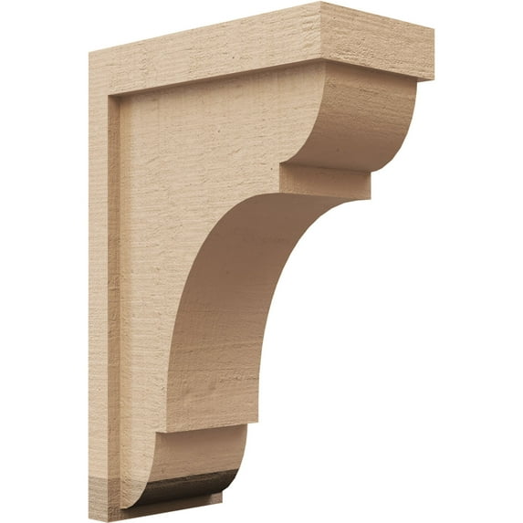 5"W x 10"D x 15"H Classic Bryant Rough Cedar Woodgrain TimberThane Corbel, Primed Tan