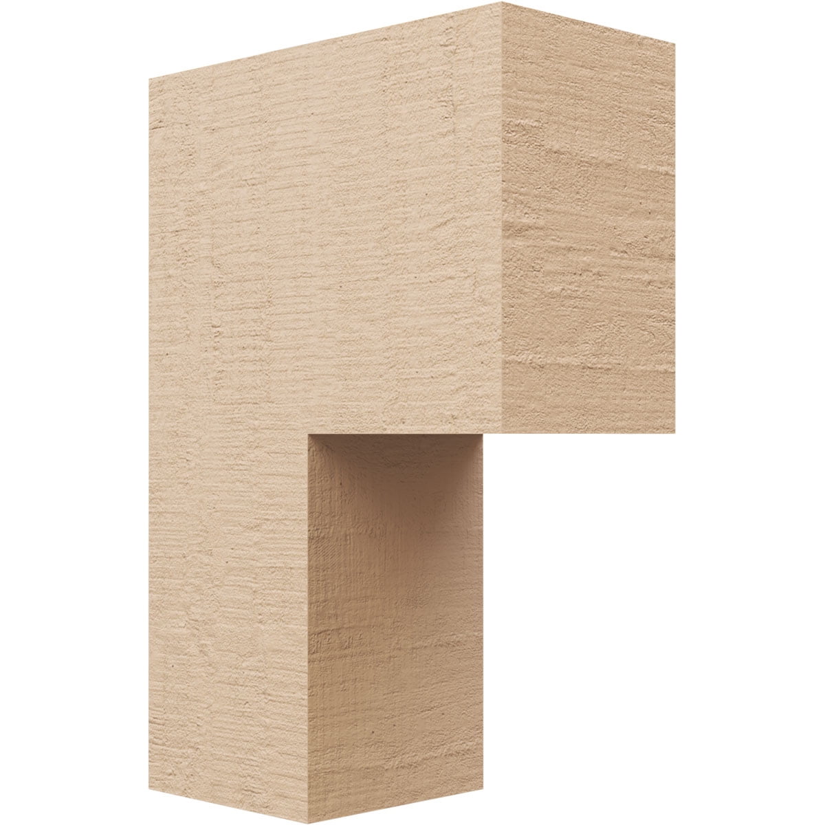 5"W x 10"D x 15"H Classic Chapel Hill Rough Cedar Woodgrain TimberThane Corbel, Primed Tan