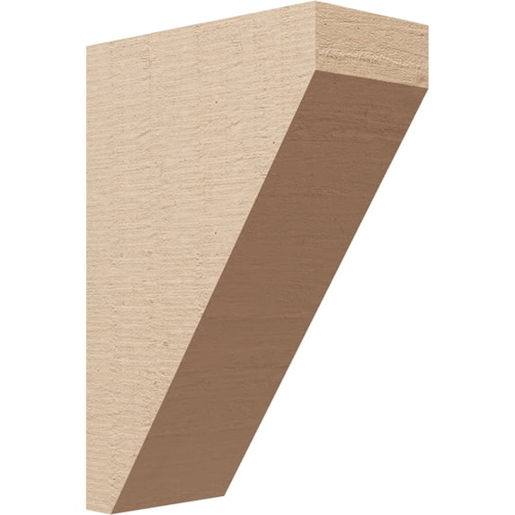 5"W x 10"D x 15"H Classic Concord Rough Cedar Woodgrain TimberThane Corbel, Primed Tan
