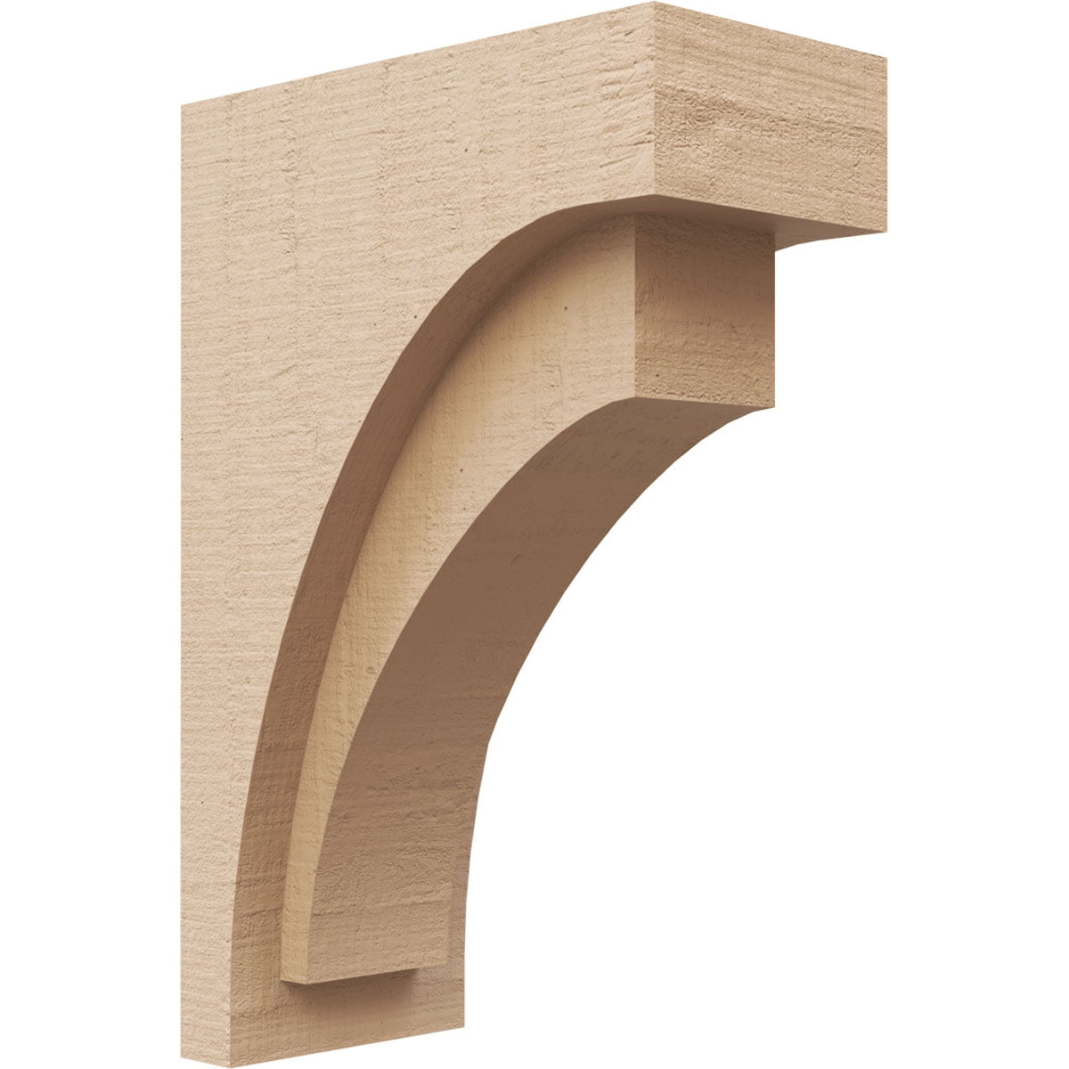 5"W x 10"D x 15"H Classic Rivera Rough Cedar Woodgrain TimberThane Corbel, Primed Tan