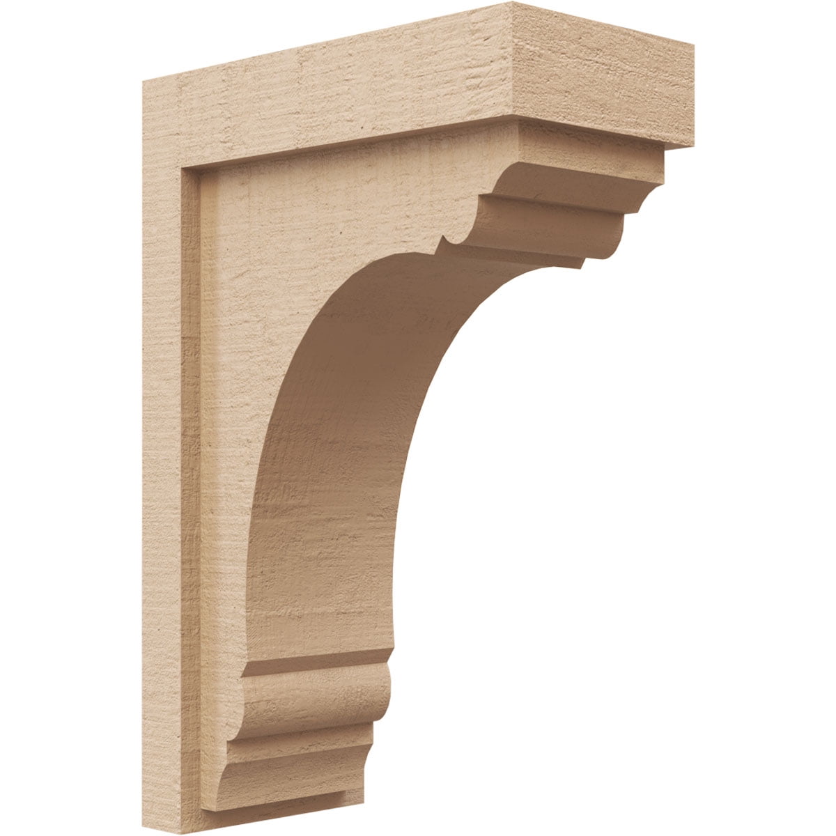 5"W x 10"D x 15"H Classic Warren Rough Cedar Woodgrain TimberThane Corbel, Primed Tan