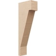 thumbnail image 1 of 5"W x 10"D x 30"H Thin Burlington Rough Cedar Woodgrain TimberThane Corbel, Primed Tan, 1 of 6