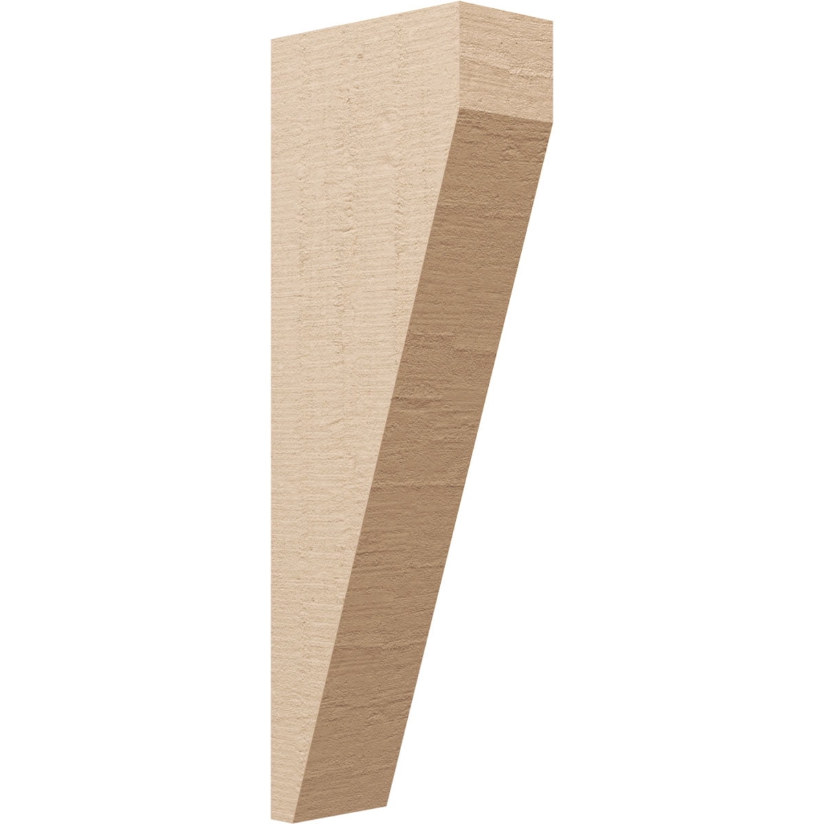 5"W x 10"D x 30"H Thin Concord Rough Cedar Woodgrain TimberThane Corbel, Primed Tan