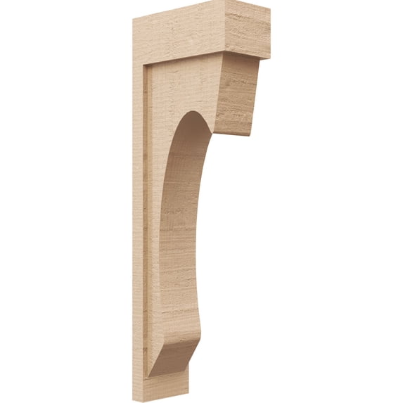 5"W x 10"D x 30"H Thin Emerson Rough Cedar Woodgrain TimberThane Corbel, Primed Tan