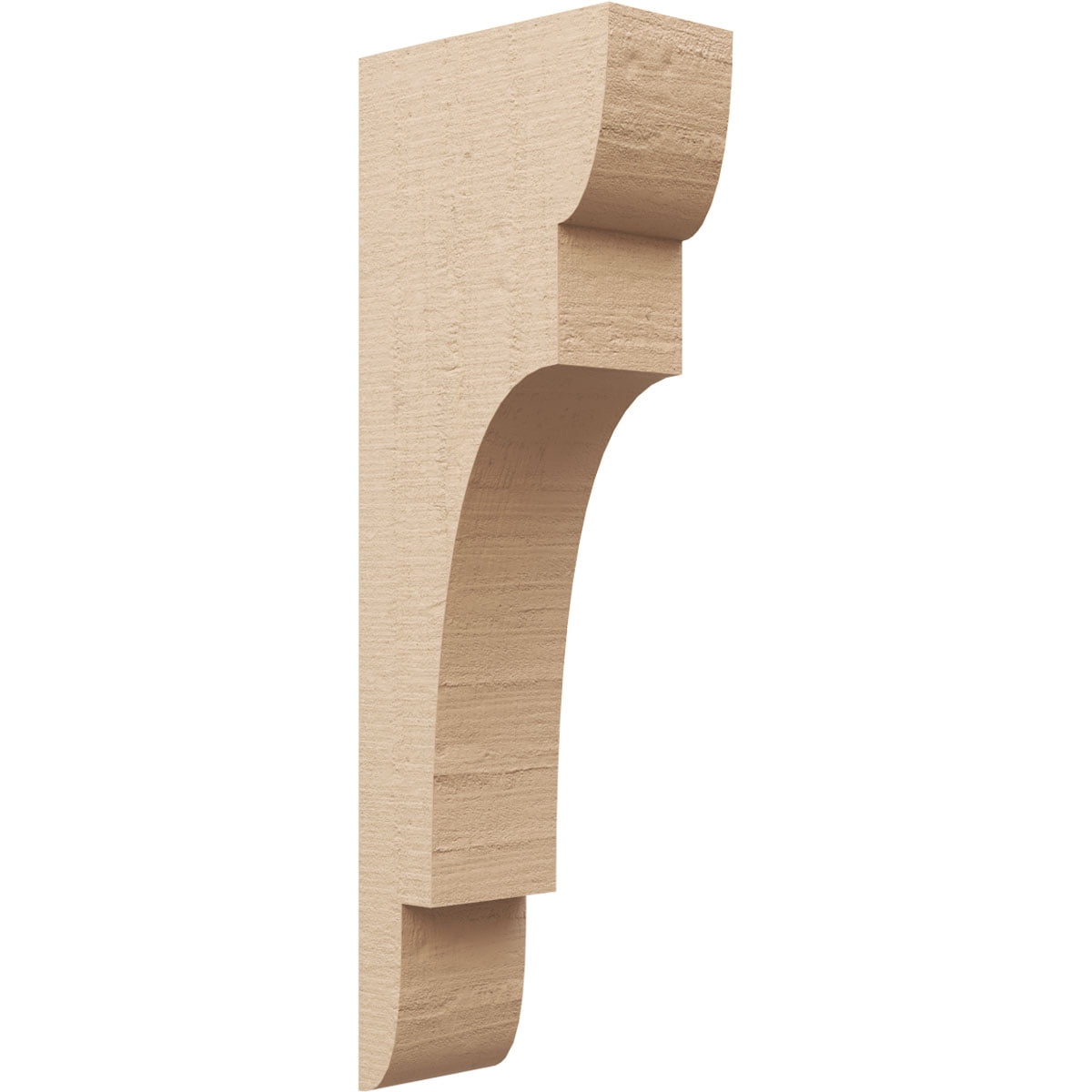 5"W x 10"D x 30"H Thin New Brighton Rough Cedar Woodgrain TimberThane Corbel, Primed Tan